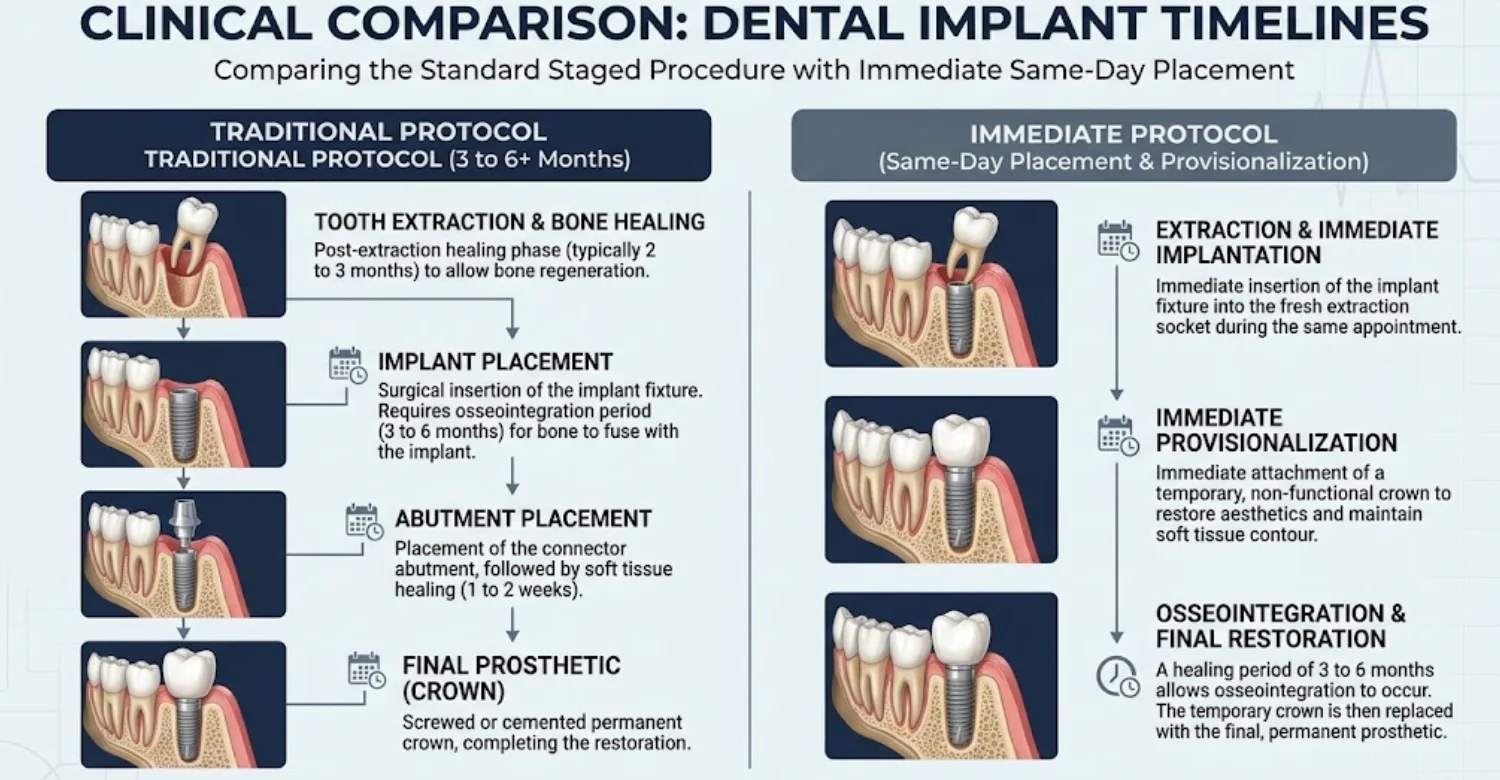 Immediate Dental Implants infographic